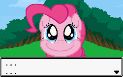 Size: 500x312 | Tagged: safe, pinkie pie, g4, animated, dialogue, female, implied smile.hd, solo