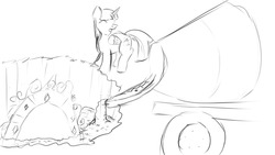 Size: 1000x563 | Tagged: artist needed, safe, twilight sparkle, equestria girls, g4, cement truck, monochrome, portal, request, sketch, twilight sparkle (alicorn)