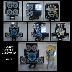 Size: 894x894 | Tagged: safe, artist:rathgood, bass cannon, customized toy, irl, lego, photo