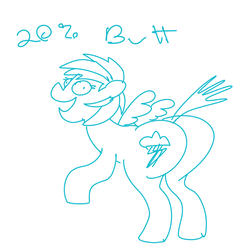 Size: 1000x1000 | Tagged: safe, rainbow dash, g4, 20% cooler, butt, female, plot, solo