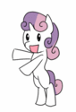Size: 85x125 | Tagged: safe, artist:starykrow, sweetie belle, pony, g4, animated, bipedal, cropped, dancing, female, solo