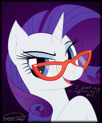 Size: 2980x3607 | Tagged: safe, artist:iflysna94, rarity, pony, unicorn, g4, female, glasses, solo