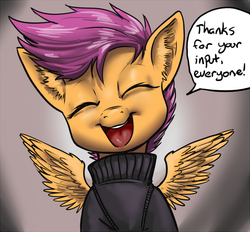 Size: 600x557 | Tagged: safe, artist:aphexangel, scootaloo, g4, female, solo, stalkerloo