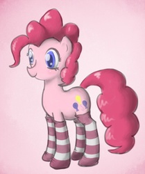 Size: 668x800 | Tagged: safe, artist:239asd, pinkie pie, g4, clothes, female, socks, solo, striped socks