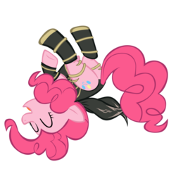 Size: 894x894 | Tagged: safe, artist:bouxn, pinkie pie, g4, crossover, female, gravity rush, kat, pinkie being pinkie, pinkie physics, solo