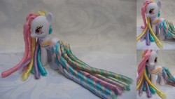 Size: 5120x2880 | Tagged: safe, artist:assassin-kitty, raincurl, g1, g4, customized toy, g1 to g4, generation leap, irl, photo, rainbow curl pony, toy