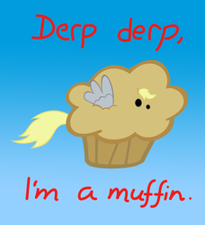 Size: 583x640 | Tagged: safe, artist:davrockist, derpy hooves, pegasus, pony, g4, beep beep, female, mare, muffin, solo