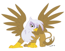 Size: 1024x808 | Tagged: safe, artist:ironraptor, gilda, griffon, g4, female, simple background, solo, spread wings, transparent background, wings