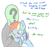 Size: 631x595 | Tagged: safe, artist:mostazathy, rainbow dash, oc, oc:anon, human, pegasus, pony, g4, bandage, blushing, clothes, cute, dashabetes, dialogue, female, human male, injured, love, male, mare, one eye closed, open mouth, simple background, tsunderainbow, tsundere, white background