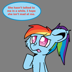 Size: 1000x1000 | Tagged: safe, artist:marshmallow, rainbow dash, g4, chest fluff, cute, female, solo