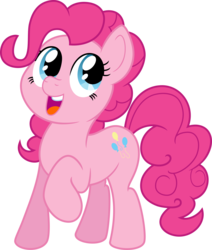 Size: 6000x7079 | Tagged: safe, artist:latecustomer, artist:mactavish1996, pinkie pie, g4, absurd resolution, female, original style, simple background, smiling, solo, transparent background, vector