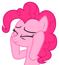 Size: 5439x6000 | Tagged: safe, artist:synch-anon, artist:twiforce, pinkie pie, g4, absurd resolution, bust, female, simple background, solo, transparent background, vector