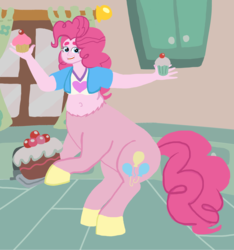 Size: 2933x3133 | Tagged: safe, artist:oneovertwo, pinkie pie, centaur, ponytaur, equestria girls, g4, belly button, female, solo