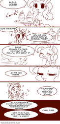 Size: 500x1028 | Tagged: safe, artist:うめぐる, pinkie pie, rainbow dash, earth pony, pegasus, pony, fanfic:cupcakes, g4, comic, empty eyes, implied cannibalism, implied gilda, no catchlights, this will end in tears