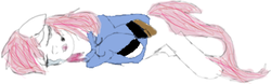 Size: 390x122 | Tagged: safe, artist:queen luna/luna the great, pony, clothes, crying, doctor who, jacket, nightmare, ponified, rose tyler, sleeping, solo, vortex manipulator