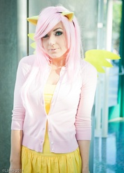 Size: 646x900 | Tagged: safe, artist:jessica nigri, fluttershy, human, g4, cosplay, irl, irl human, photo, solo