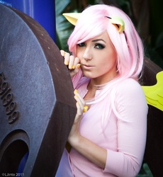 Size: 827x900 | Tagged: safe, artist:jessica nigri, fluttershy, human, g4, 2011, cosplay, irl, irl human, photo, solo