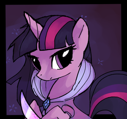 Size: 1000x934 | Tagged: safe, artist:aaplepieeru, twilight sparkle, g4, female, gem, jewelry, necklace, solo