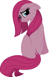 Size: 724x1103 | Tagged: safe, artist:iphstich, pinkie pie, g4, blank flank, female, floppy ears, pinkamena diane pie, sad, solo