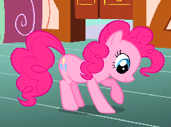 Size: 724x540 | Tagged: safe, screencap, pinkie pie, earth pony, pony, g4, green isn't your color, season 1, animated, behaving like a dog, cute, diapinkes, digging, female, gif, kneading, mare, puppy pie, scratching, smiling, solo