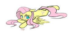 Size: 1267x630 | Tagged: dead source, safe, artist:xcopyen002, fluttershy, pegasus, pony, g4, female, floppy ears, sad, solo