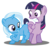 Size: 948x896 | Tagged: safe, artist:jcking101, edit, trixie, twilight sparkle, alicorn, pony, g4, base used, butt bump, butt to butt, butt touch, female, filly, filly trixie, filly twilight sparkle, grin, gritted teeth, mare, smiling, teeth, twilight sparkle (alicorn), younger