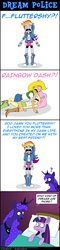 Size: 635x2654 | Tagged: safe, artist:hellarmy, applejack, fluttershy, princess luna, rainbow dash, twilight sparkle, alicorn, equestria girls, g4, bed, comic, dream, dream walker luna, heartbreak, implied flutterdash, implied lesbian, implied shipping, infidelity, twilight sparkle (alicorn)