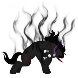 Size: 894x894 | Tagged: dead source, safe, artist:wolfstar04, king sombra, umbrum, g4, dark magic, magic, male, simple background, smoke, solo, sombra eyes, sombra's cutie mark, transparent background, vector