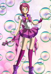 Size: 376x543 | Tagged: safe, artist:yaoipigglet, pinkie pie, human, g4, female, humanized, sailor moon (series), solo