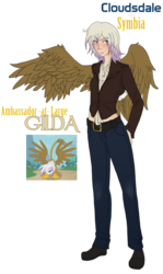 Size: 992x1659 | Tagged: source needed, safe, artist:the-orator, gilda, human, g4, female, humanized, solo, winged humanization