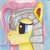 Size: 960x960 | Tagged: safe, artist:spaghettinoodles, fluttershy, private pansy, g4, armor, cute, determined, ear fluff, female, frown, gritted teeth, helmet, nervous, scared, solo