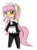 Size: 770x1037 | Tagged: dead source, safe, artist:ptepix, fluttershy, pegasus, pony, semi-anthro, g4, arm hooves, bipedal, clothes, female, fluttermaid, maid, solo