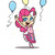 Size: 900x900 | Tagged: safe, artist:eliwood10, pinkie pie, human, g4, balloon, chibi, female, humanized, solo