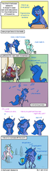 Size: 867x2986 | Tagged: safe, artist:i-am-knot, derpy hooves, princess celestia, princess luna, pegasus, pony, g4, comic, female, mare