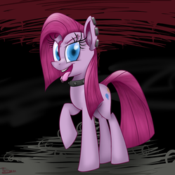 Size: 893x895 | Tagged: safe, artist:tarragon2000, pinkie pie, g4, earring, female, piercing, pinkamena diane pie, punk, punkamena, solo