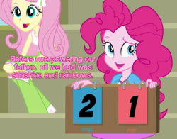 Size: 1280x1004 | Tagged: safe, fluttershy, pinkie pie, equestria girls, g4, cards against equestria girls, inverted mouth