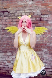 Size: 567x850 | Tagged: safe, artist:onedeviouskitty, fluttershy, human, g4, cosplay, irl, irl human, photo, solo