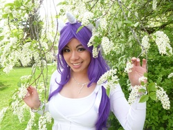 Size: 1080x810 | Tagged: safe, artist:kitara88, rarity, human, g4, cosplay, flower, irl, irl human, photo, solo