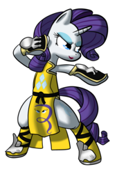 Size: 1350x2000 | Tagged: safe, artist:balister, rarity, pony, unicorn, g4, action pose, bipedal, crossover, female, final fantasy, final fantasy xiv, lipstick, monk, simple background, solo, transparent background