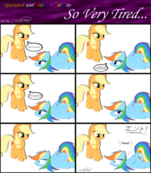 Size: 4000x4560 | Tagged: safe, artist:iflysna94, applejack, rainbow dash, g4, comic, pomf