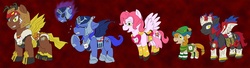 Size: 2740x741 | Tagged: safe, artist:kamenriderpegasus, canderrilla, deboss, female, kyoryuger, male, monster, ponified, power rangers, power rangers dino charge, super sentai