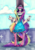 Size: 835x1200 | Tagged: safe, artist:ferrettea, oc, oc only, oc:venus, satyr, clothes, dress, nail polish, offspring, parent:oc:anon, parent:princess cadance, peace sign, smiling, solo