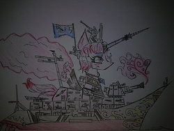 Size: 1280x960 | Tagged: safe, artist:lawrencexviii, oc, oc only, custom battleship, ponybattleship