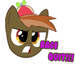 Size: 2195x1991 | Tagged: safe, artist:flare-chaser, button mash, earth pony, g4, angry, colt, foal, hat, male, propeller hat, rage, rage quit, simple background, solo, transparent background