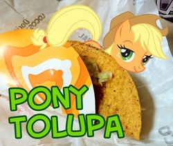 Size: 533x451 | Tagged: safe, applejack, g4, pun, taco, tolupa, tulpa