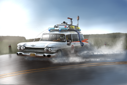 Size: 3072x2048 | Tagged: safe, artist:nbd-four, oc, oc only, pony, 59 cadillac, ambulance, cadillac, car, drift, drifting, ecto-1, ghostbusters, ponified, solo, station wagon