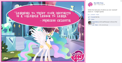 Size: 1200x622 | Tagged: safe, princess celestia, alicorn, pony, g4, facebook, female, mare