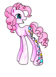 Size: 593x808 | Tagged: safe, artist:minty-red, pinkie pie, g4, female, solo, traditional art