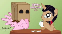 Size: 5483x3020 | Tagged: safe, artist:shinta-girl, oc, oc only, oc:shinta pony, spanglish, spanish