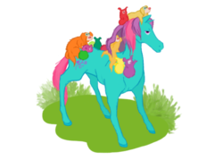 Size: 699x500 | Tagged: safe, artist:systemcat, ivy, bushwoolie, earth pony, furbob, pony, g1, g2, female, mare, simple background, transparent background